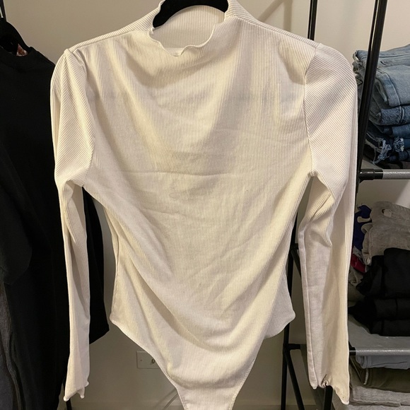 Ribbed High Neck Body Suit (BLACK & WHITE AVL.) - Picture 1 of 3